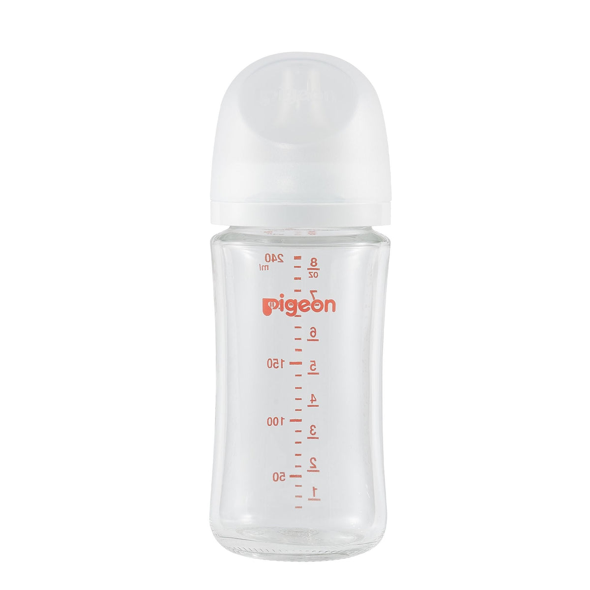 Pigeon Glass Bottle with Silicone Nipple (M), 8-oz, 3 Months+