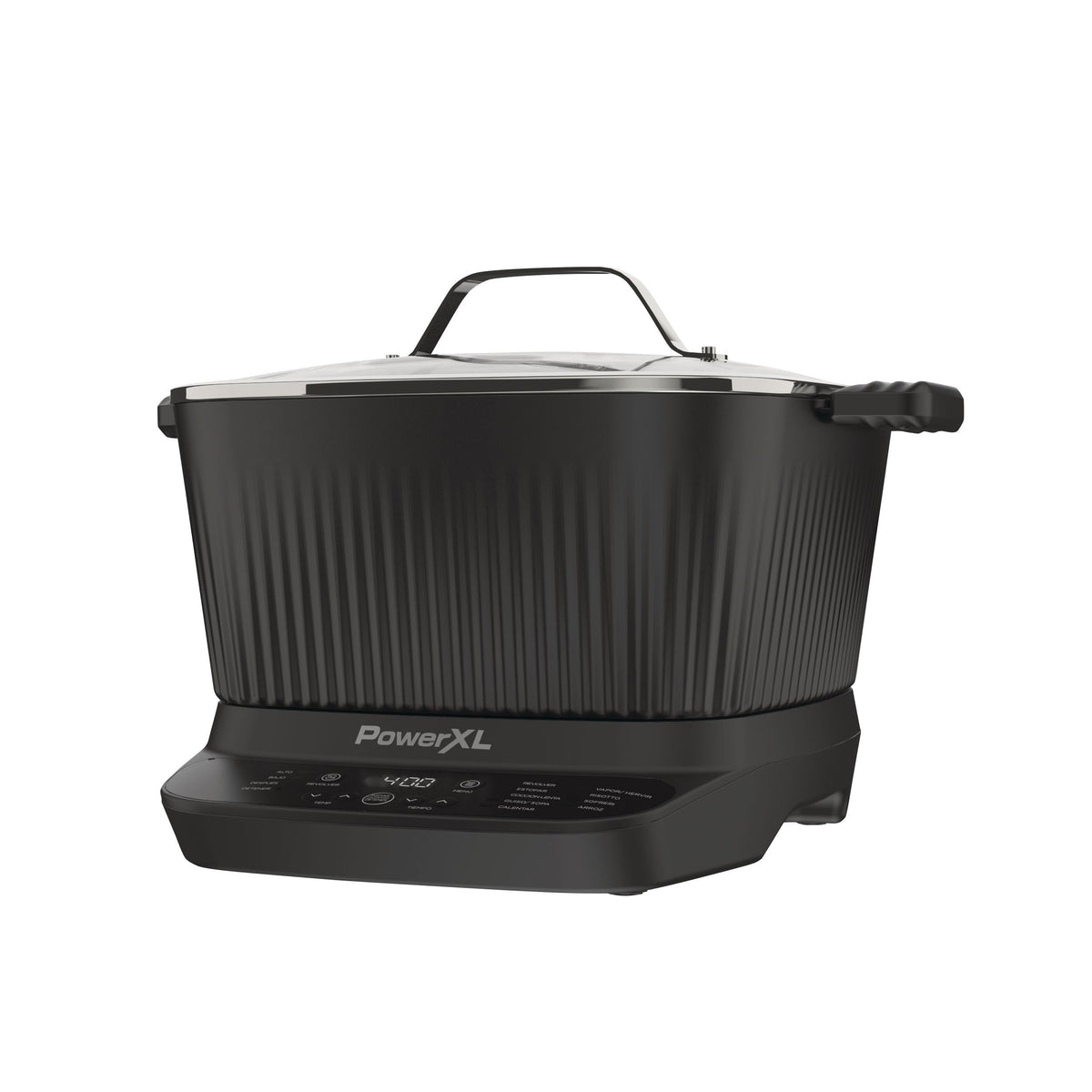 StirMax Digital Programmable Slow/Multi-Cooker with 9 Cooking Pre-Sets, Black
