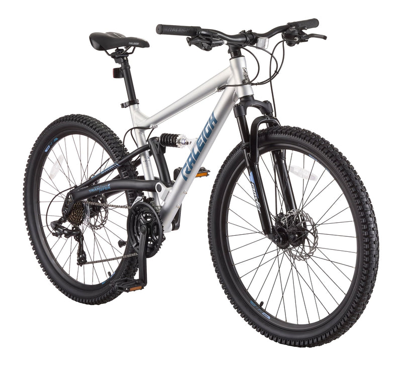 Tracker DS Mountain Bike with 21-Speed Shimano Shifting System, Silver Z3073