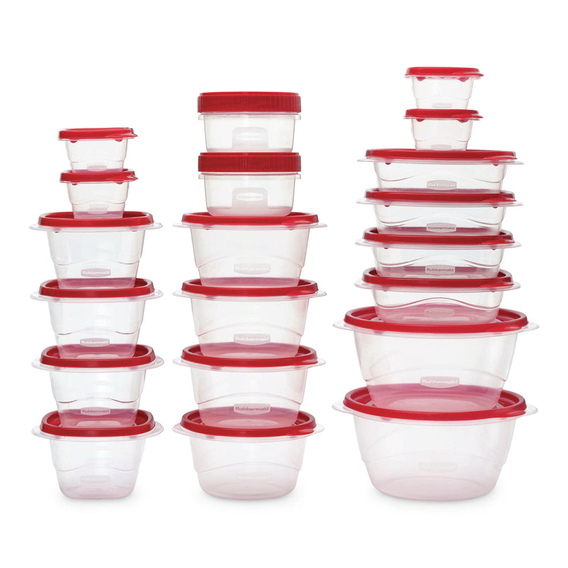 TakeAlong Rectangle Plastic Food Storage Container Set with Quik Clik Seal Lid, 40-pc G4409