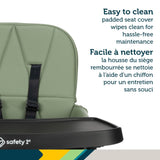 Lily Compact Foldable Mineral Green High Chair