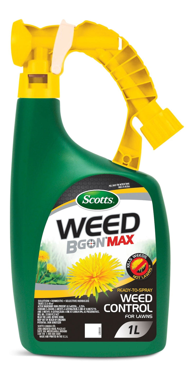 Weed B Gon MAX Ready-to-Spray Weed Control/Killer Concentrate, Herbicide for Lawns, 1-L O1293