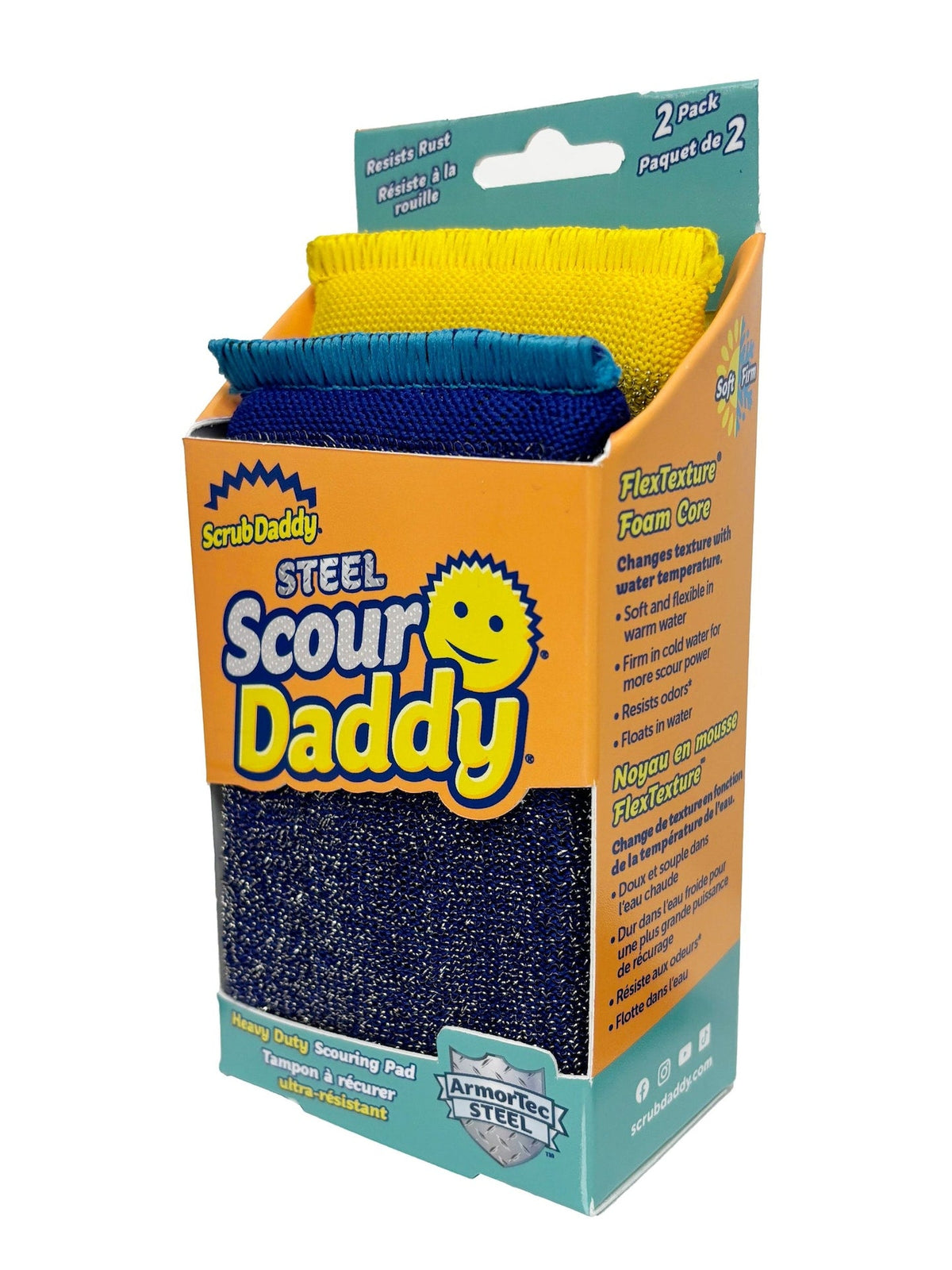 Scour Daddy Multi-Surface Steel Scouring Pads, 2-pk