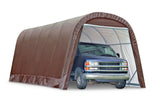 ShelterLogic Heavy Duty Waterproof Round Style Auto Shelter with UV Protection, 12x24x10-ft