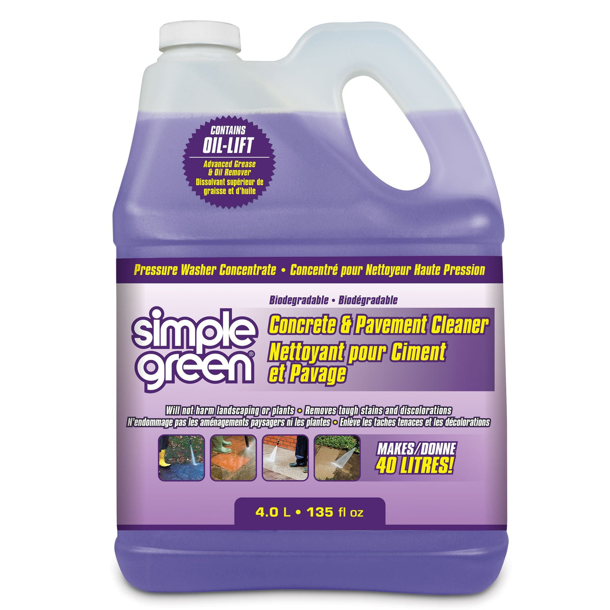 Concrete & Pavement Pressure Washer Detergent, 4L