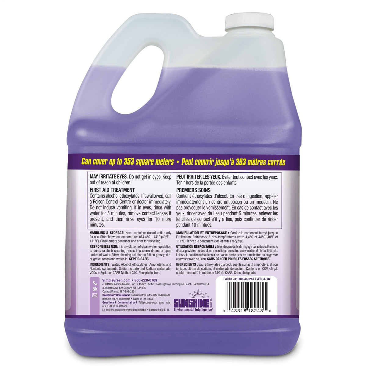 Concrete & Pavement Pressure Washer Detergent, 4L