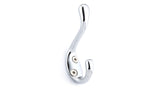 Single Hook, 3.5", Chrome, 3pk