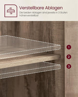 Home Industrial Camel Brown/Black Buffet Cabinet