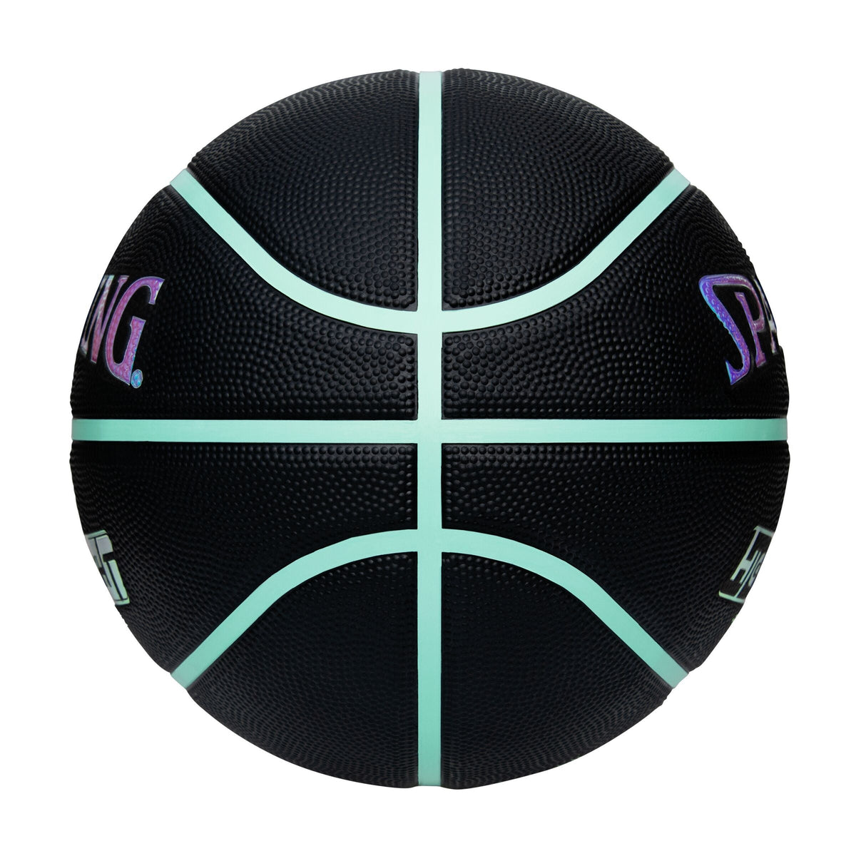 Highlight Foil Basketball, Black/Mint, Size 7