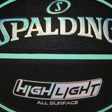 Highlight Foil Basketball, Black/Mint, Size 7