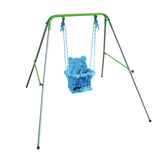 Outdoor Foldable Metal/Steel Swing Set, Ages 12-36 Months, 55-lb Capacity