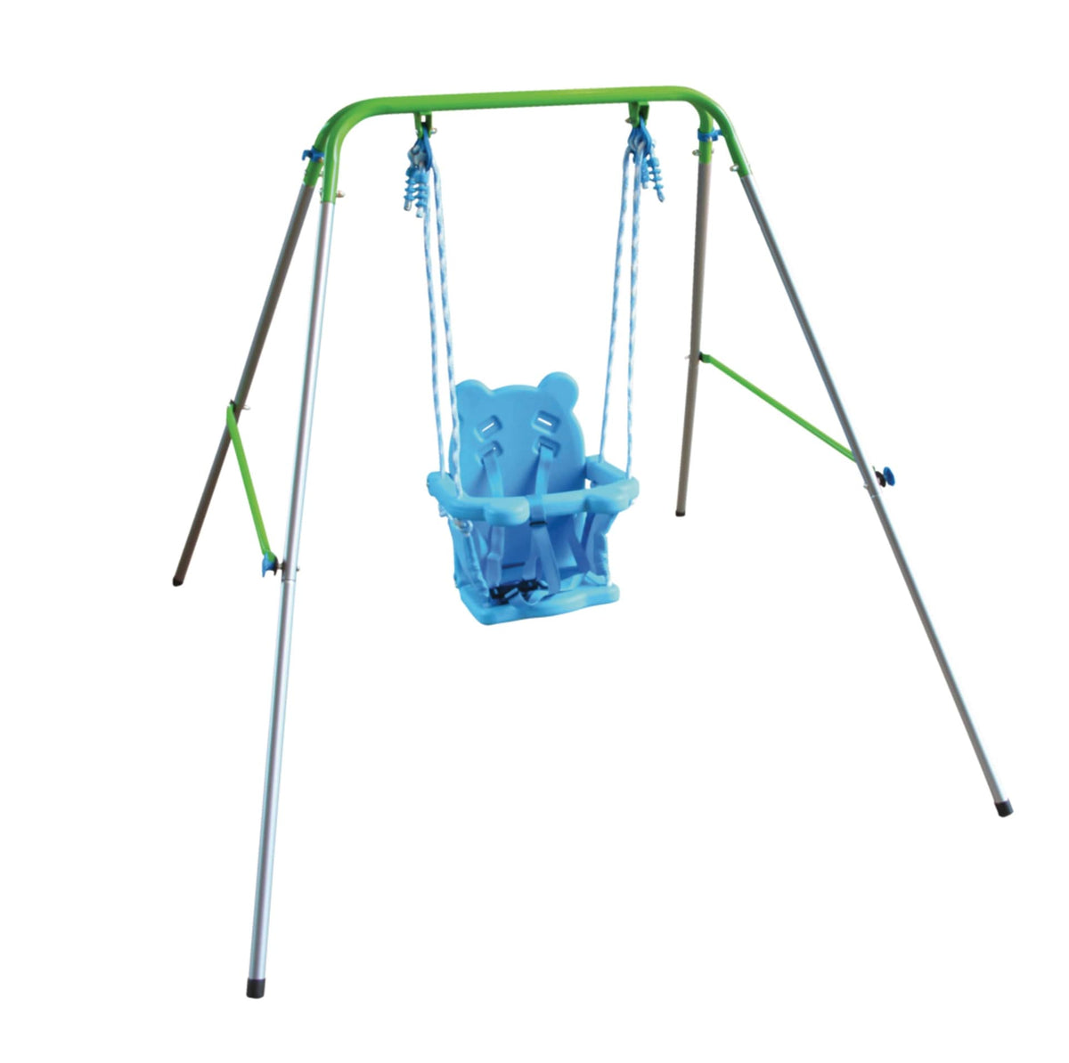 Outdoor Foldable Metal/Steel Swing Set, Ages 12-36 Months, 55-lb Capacity