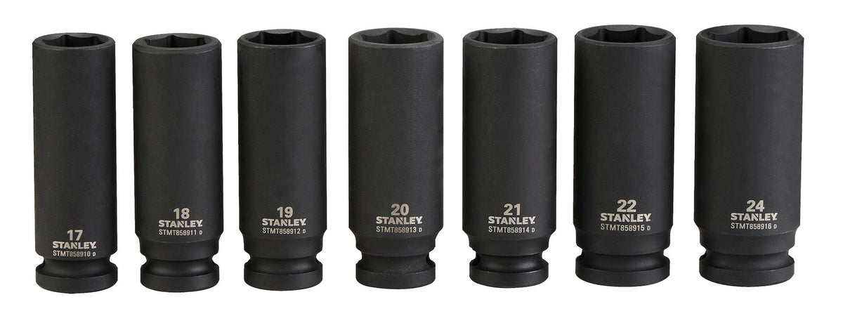 Pro 1/2-in Deep Impact Socket Set, Metric, 7-pc
