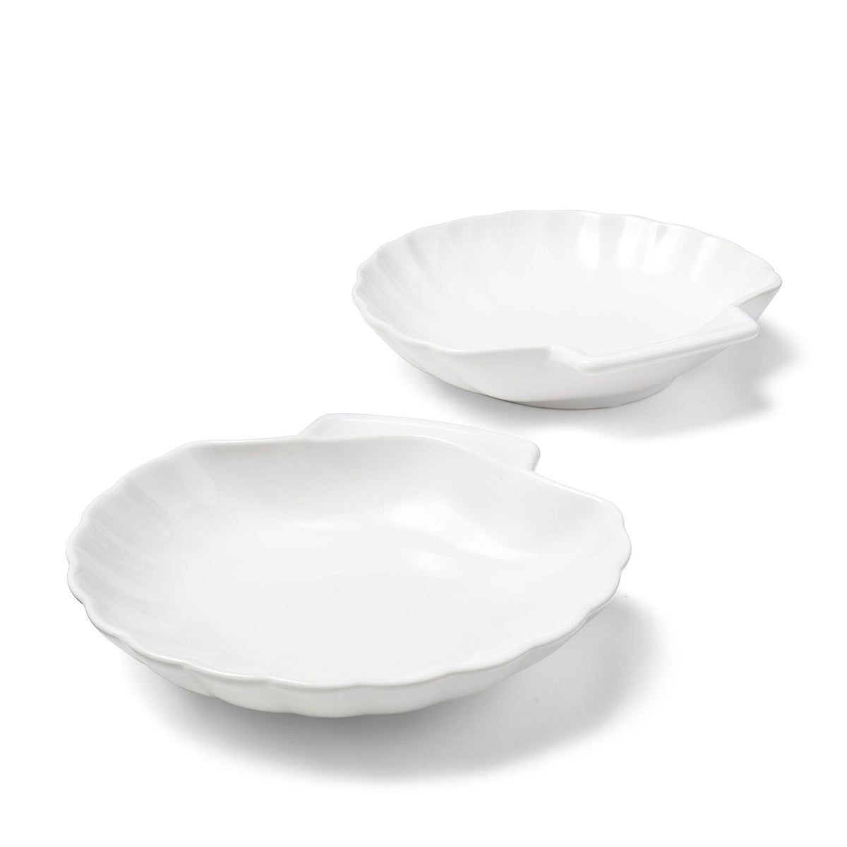 Gourmet Bistro Shell Dishes, 2 Piece, White