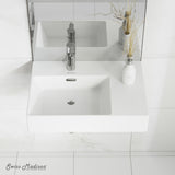 St. Tropez Ceramic Wall Hung Sink with Left Side Faucet Mount, 24-in x 18-in