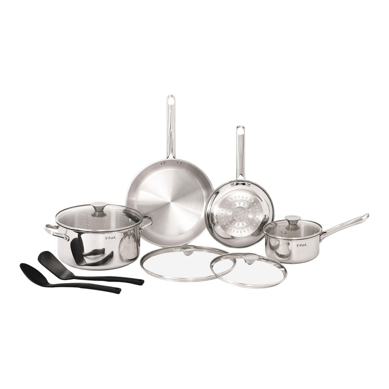 Viva Stainless Steel Cookware Set, Dishwasher & Oven Safe, Pots and Pans Set, 10-pc L7321