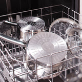 Viva Stainless Steel Cookware Set, Dishwasher & Oven Safe, Pots and Pans Set, 10-pc