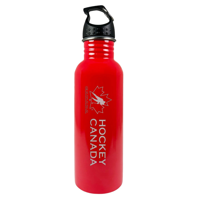 Water Bottle, Stainless Steel with Screw-On Lid, Red, 25-oz Z1218