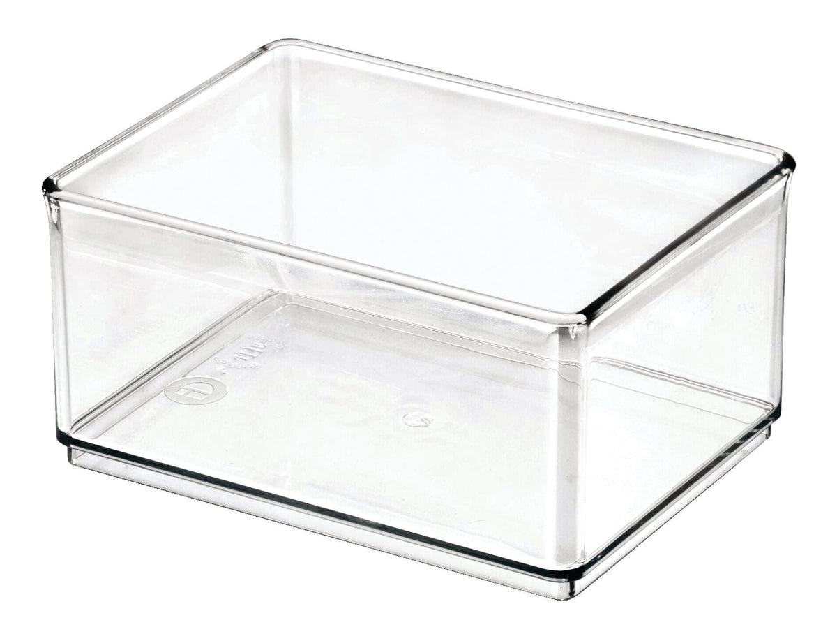 Clear Stackable Medium Shallow Organizing Storage Bin, 1.2-L