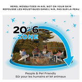 E-ZoneGuard Patio Rechargeable Mosquito Repeller with 12-Hr Refill and 5.5-Hr Battery, Charcoal
