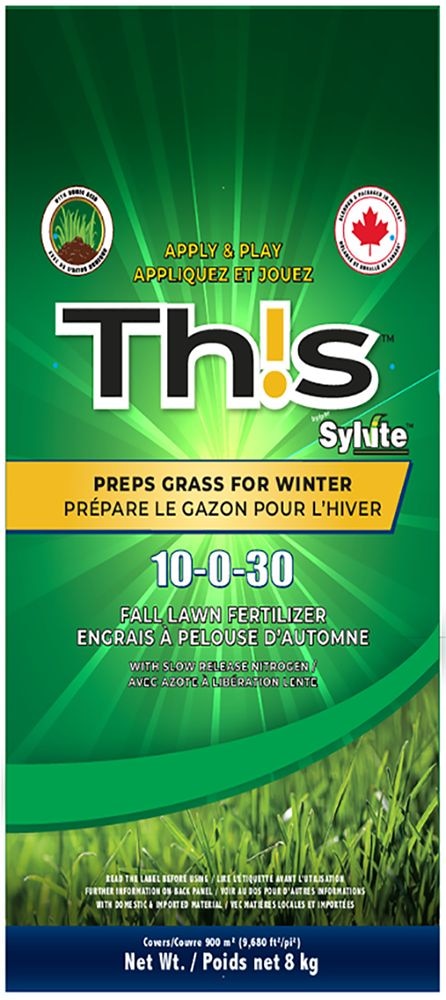 10-0-30 Fall Lawn Fertilizer, 8-kg