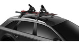 SnowPack Stainless Steel Roof Top Mount Ski/Snowboard Rack, Large, Black, 2-pc