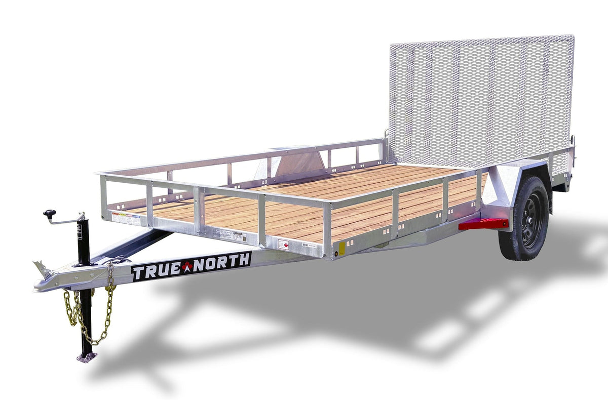 77-in x 12-ft Utility Trailer With Gate, Silver