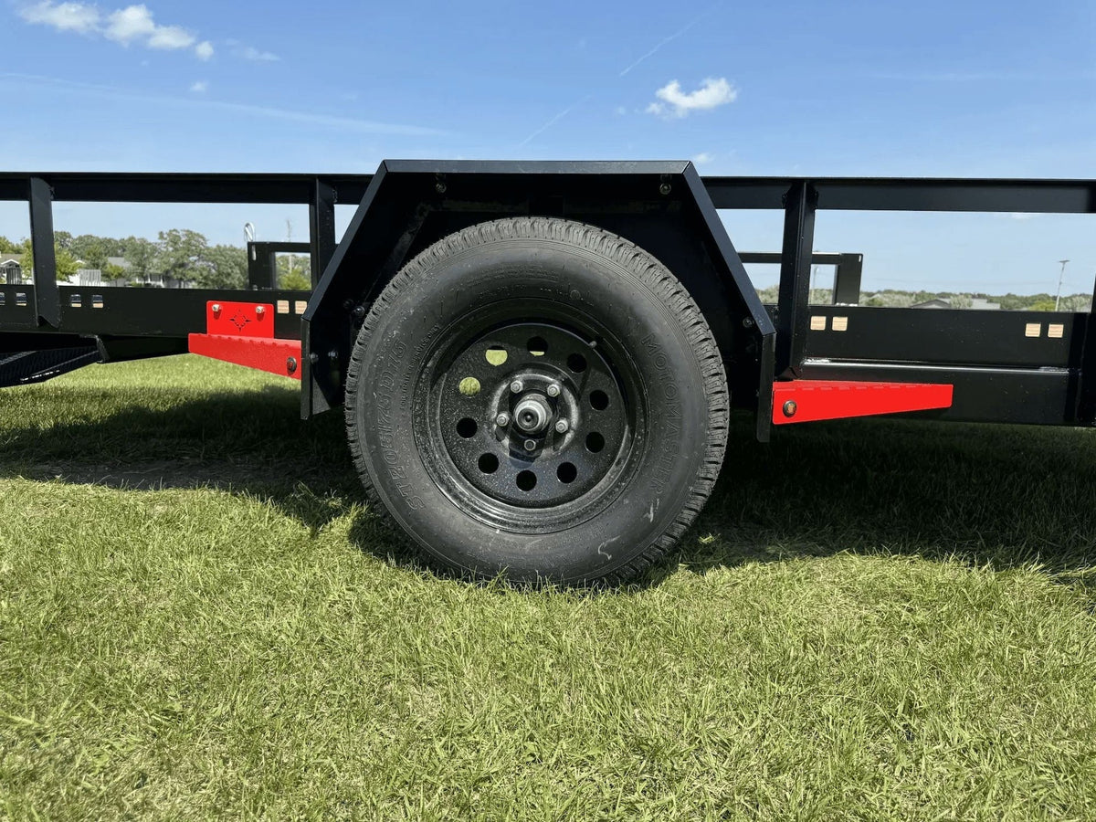 83-in x 14-ft Utility Trailer With Gate & Side ATV Ramps, Black