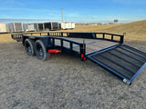 83-in x 16-ft Tandem Axle Utility Trailer, Black