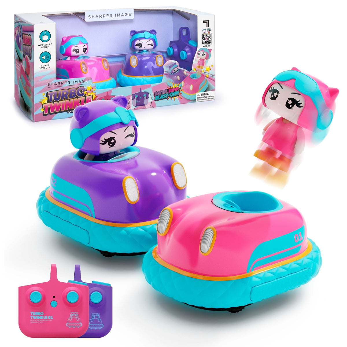 Turbo Twins Bumper Cars Pink