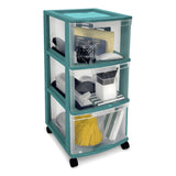 Type A 3-Drawer Storage Tower, Green