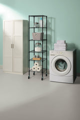Type A 6-Tier Slim Small Space Storage Rack with Adjustable Shelves, No Tool Assembly