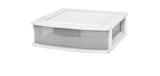 type A Element Clear White Frame Single Storage Drawer, 5-in