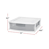 type A Element Clear White Frame Single Storage Drawer, 5-in
