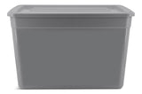type A Solid Storage Tote with Wheels, 80-L