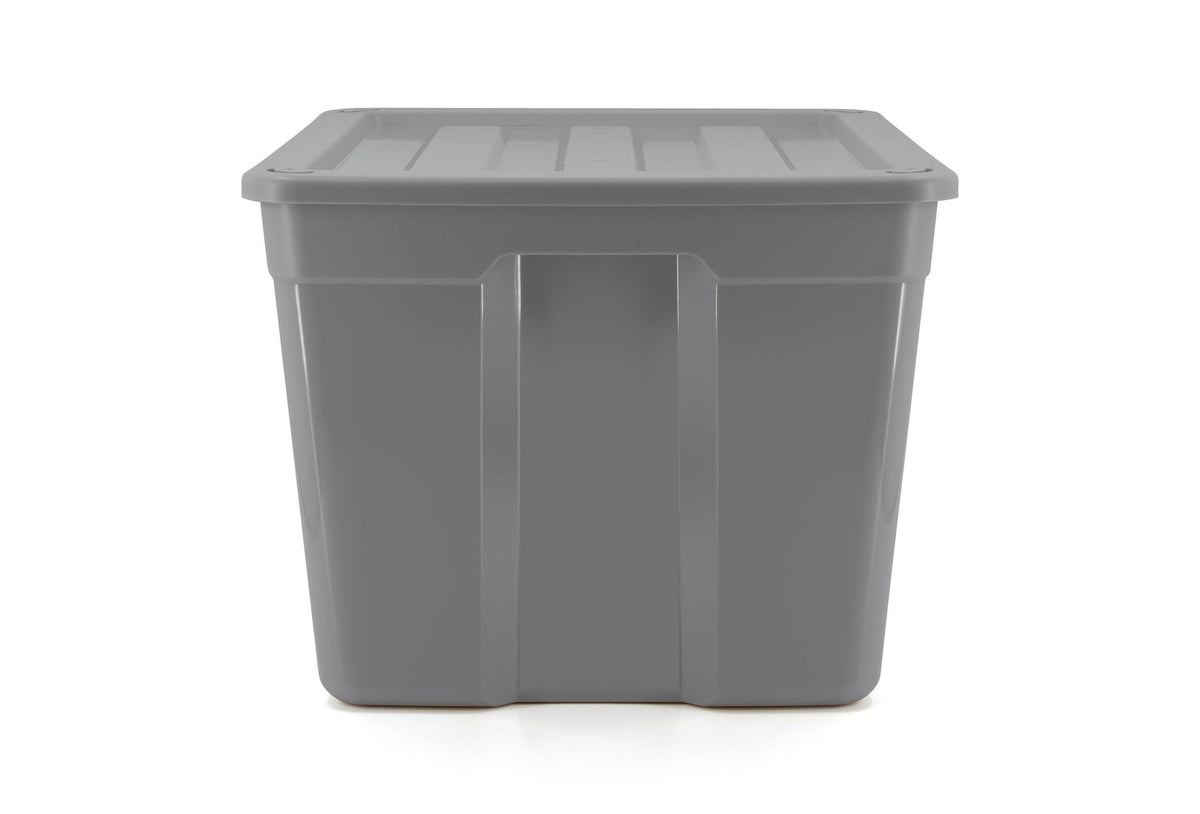 type A Solid Storage Tote with Wheels, 80-L