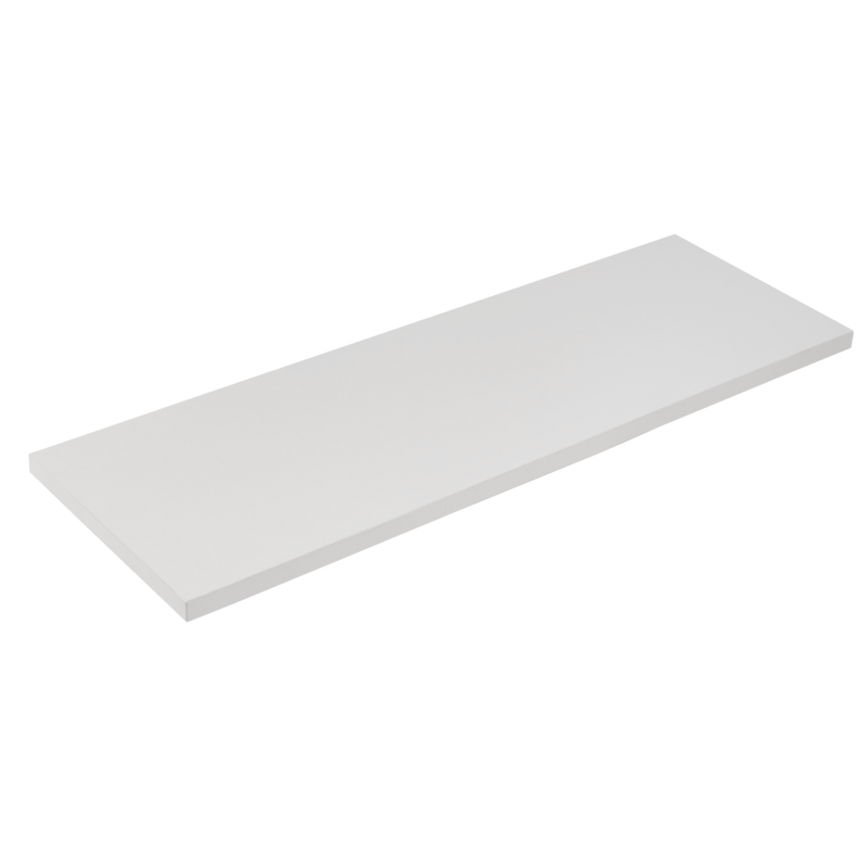 Wooden Floating Wall Shelf Board, White, 12 x 24-in J5310