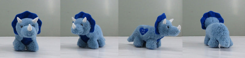 Valentine's Day Blue Plush Dinosaur Stuffed Toy Gift, 14.5-in V4685