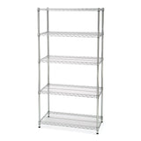 5-Tier NSF Shelving, 36-in x 18-in x 72-in, Zinc