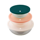 6 piece nesting glass bowl set with lids