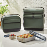 Insulated Food Storage Lunch Bag, X-Large, Green, BPA-Free