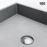 Coca Gothic 19x15-in Deep Grey Bathroom Sink/Basin with Rectangular Vessel