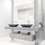Duomo Gothic 18x13-in Deep Grey Bathroom Sink/Basin with Rectangular Vessel