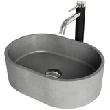 Giralda Gothic Grey Bathroom Sink/Basin Set with Lexington Faucet and Oval Composite Vessel