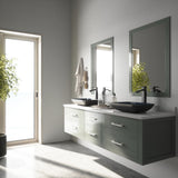 Glass Rectangular Vessel Bathroom Sink/Basin, Turquoise