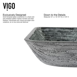 Glass Rectangular Vessel Bathroom Sink/Basin with Rounded Edges & Deep Bowl, Titanium