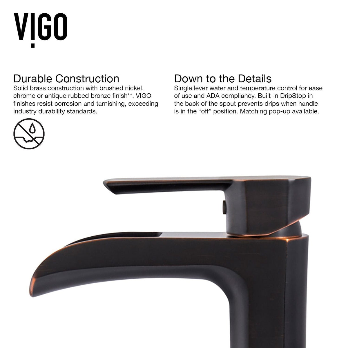 Glass Russet Brown Bathroom Sink/Basin Set with Niko Faucet and Round Vessel