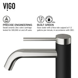 Lexington Single Handle Vessel Sink Bathroom Faucet with cFiber Body, Brushed Nickel