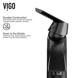 Linus Single Handle Vessel Single Hole Bathroom Sink Faucet, Matte Black