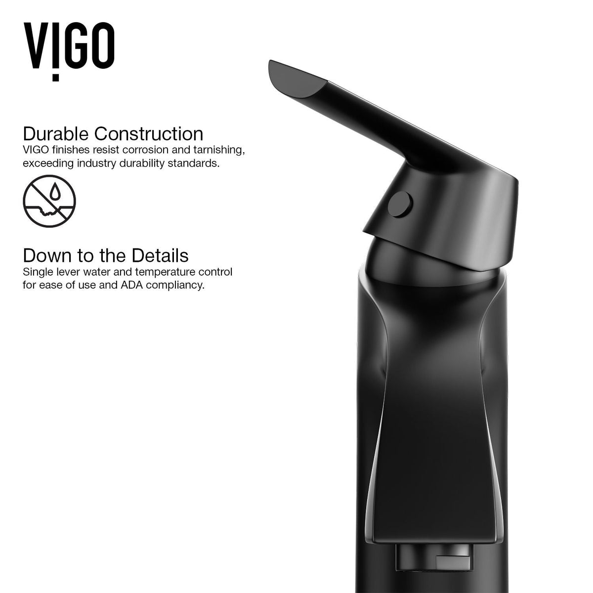 Linus Single Handle Vessel Single Hole Bathroom Sink Faucet, Matte Black